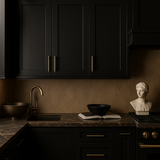 Hampton Bay Avondale 18 in. W x 12 in. D x 36 in. H Ready to Assemble Plywood Shaker Wall Kitchen Cabinet in Raven Black