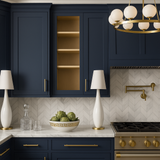 Hampton Bay Avondale Ink Blue Shaker Wall Kitchen Cabinet - 18x12x42