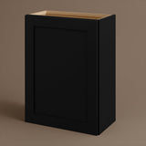 Hampton Bay Avondale Raven Black Shaker Wall Kitchen Cabinet - 21x12x30