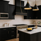 Hampton Bay Avondale Raven Black Shaker Wall Kitchen Cabinet - 21x12x30