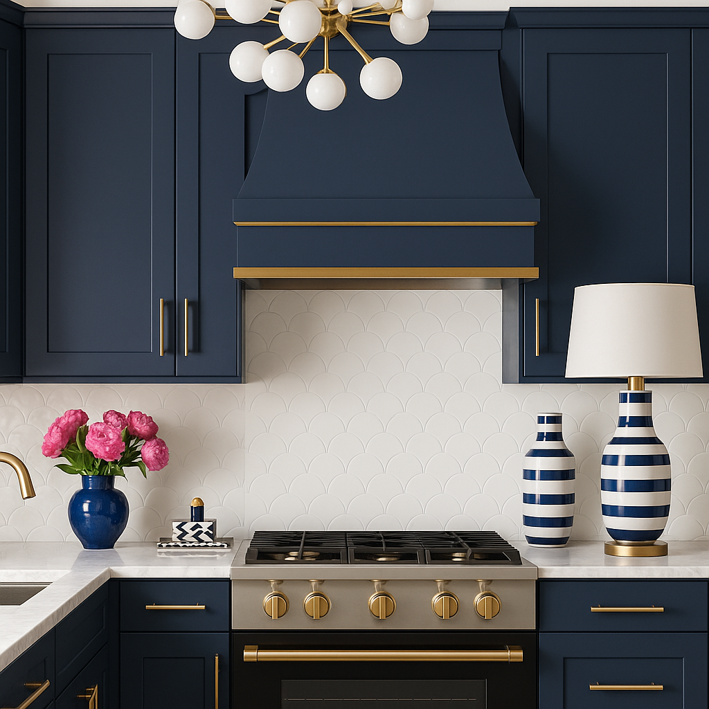 Hampton Bay Ink Blue Shaker Wall Kitchen Cabinet - 12x12x30 Inches
