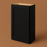Hampton Bay Avondale Shaker Wall Kitchen Cabinet, Raven Black, 21x12x36 inches
