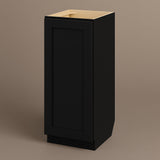 Hampton Bay Avondale Raven Black Shaker Wall Kitchen Cabinet, 15x12x36 in.