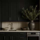 Hampton Bay Avondale Raven Black Shaker Wall Kitchen Cabinet, 15x12x36 in.