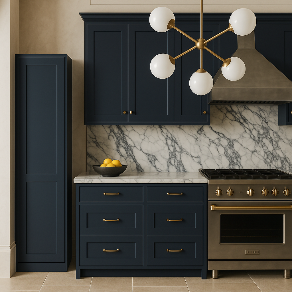 Hampton Bay Ink Blue Shaker Wall Kitchen Cabinet - Ready to Assemble