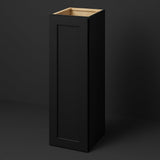 Hampton Bay Avondale Raven Black Shaker Wall Kitchen Cabinet, 12x12x42 Inches