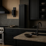 Hampton Bay Avondale Raven Black Shaker Wall Kitchen Cabinet, 12x12x42 Inches