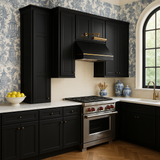 Hampton Bay Avondale Raven Black Shaker Wall Kitchen Cabinet, 12x12x42 Inches