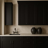 Hampton Bay Avondale Shaker Wall Kitchen Cabinet in Raven Black - 12x12x36