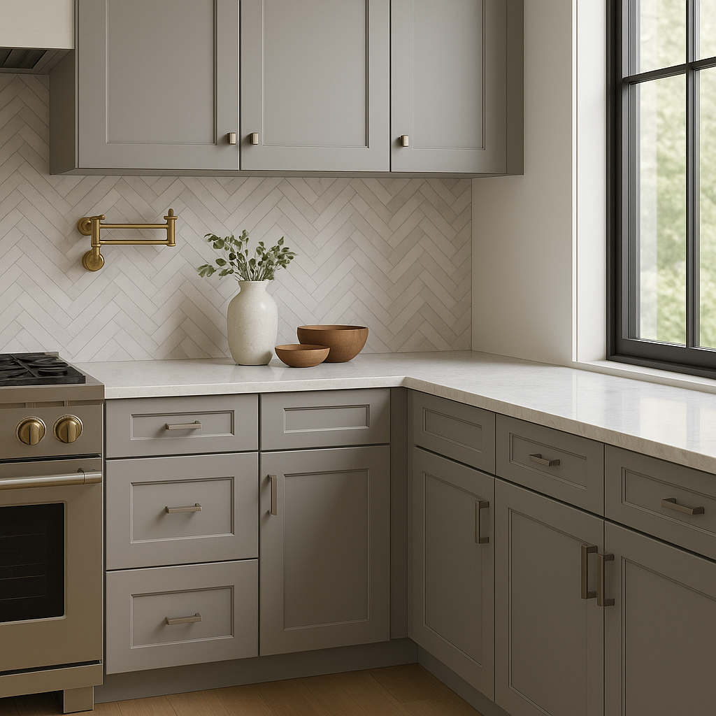 MILL'S PRIDE Richmond Vesuvius Gray Shaker Base Kitchen Cabinet - 12 in W x 24 in D x 34.5 in H