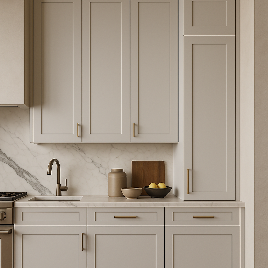 Hampton Bay Avondale Shaker Wall Kitchen Cabinet, Dove Gray, 12x12x42 in.