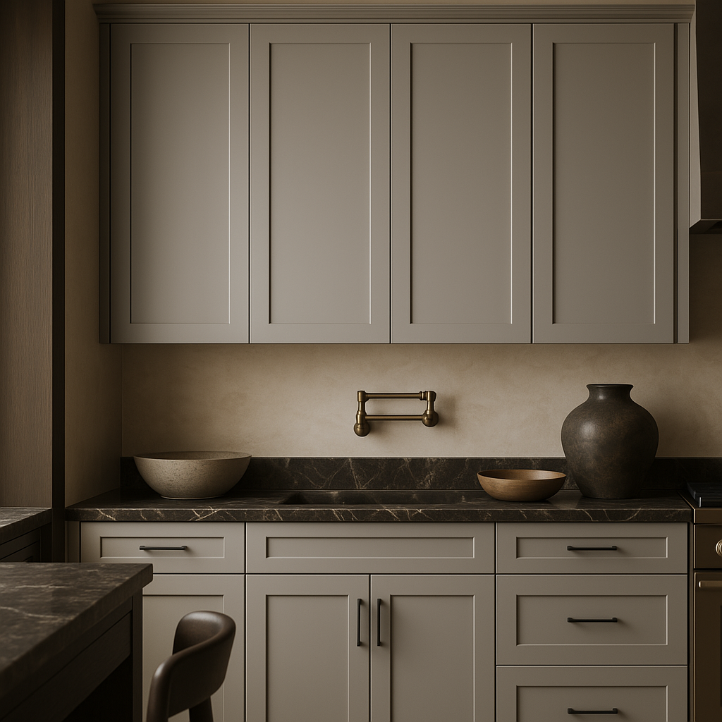Hampton Bay Avondale Shaker Wall Kitchen Cabinet, Dove Gray, 15x12x42 in.