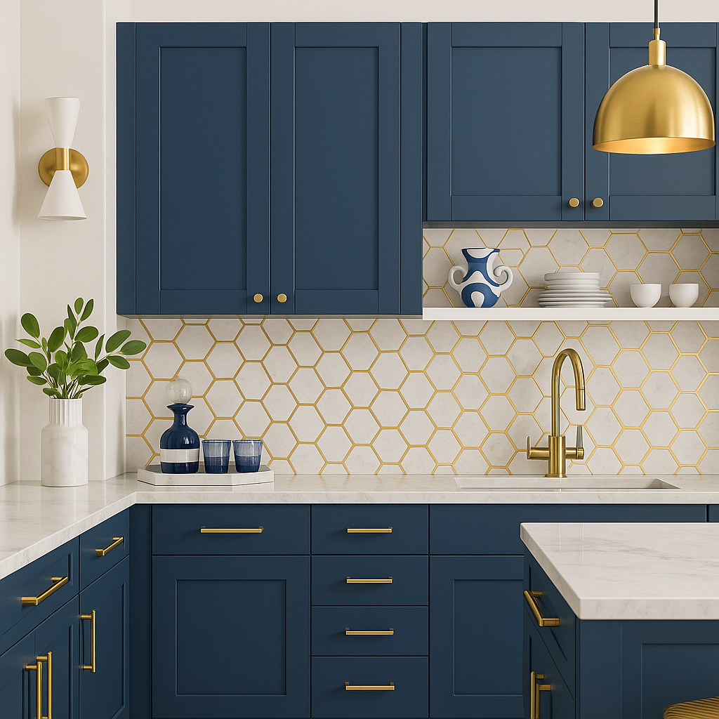MILL'S PRIDE Valencia Blue Shaker Wall Kitchen Cabinet - Ready to Assemble
