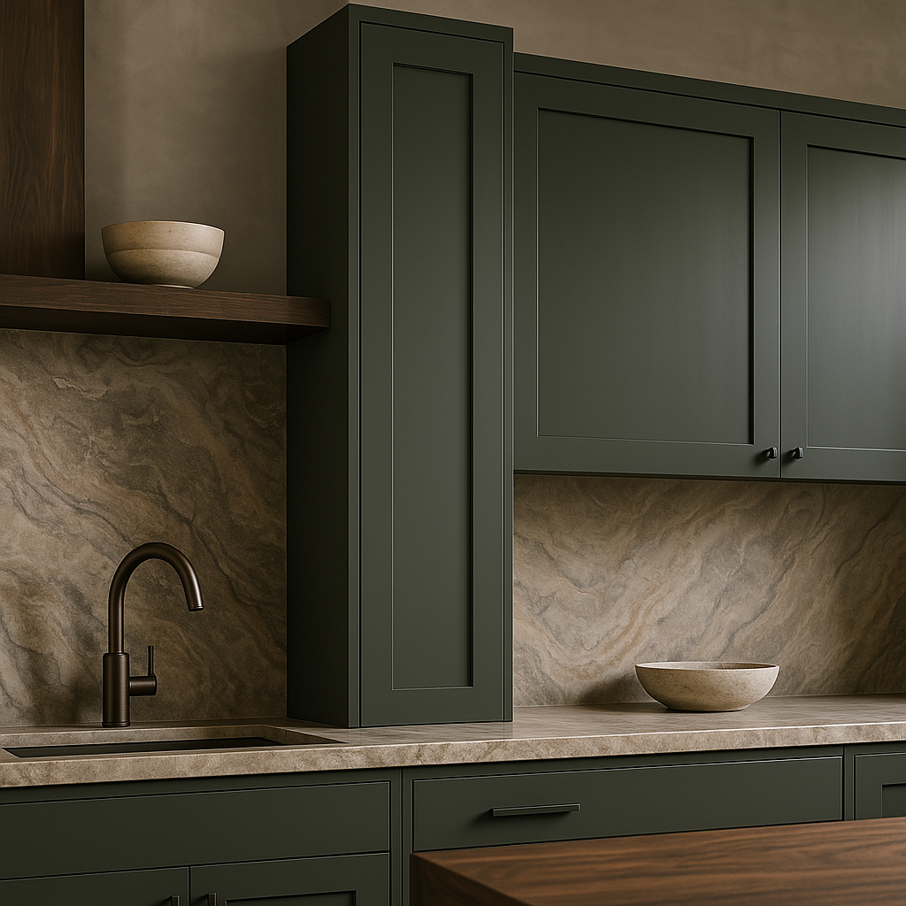Hampton Bay Avondale Shaker Wall Kitchen Cabinet in Fern Green - 12x12x42