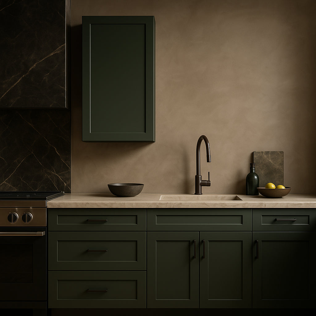 Hampton Bay Avondale 24" Green Shaker Wall Kitchen Cabinet