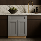 MILL'S PRIDE Richmond Vesuvius Gray Shaker Base Kitchen Cabinet - 24 in W x 24 in D x 34.5 in H