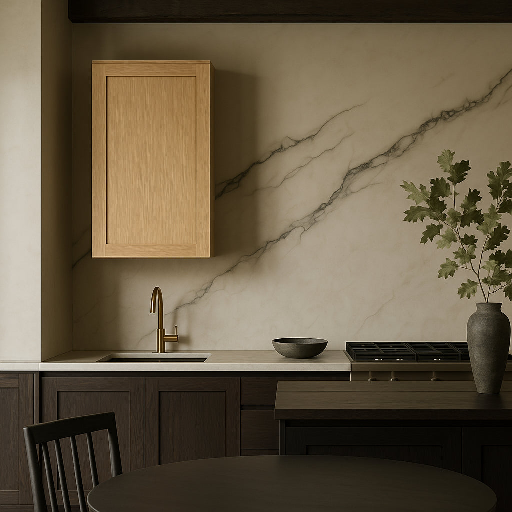 Hampton Bay Avondale 24 in. Shaker Wall Kitchen Cabinet in White Oak