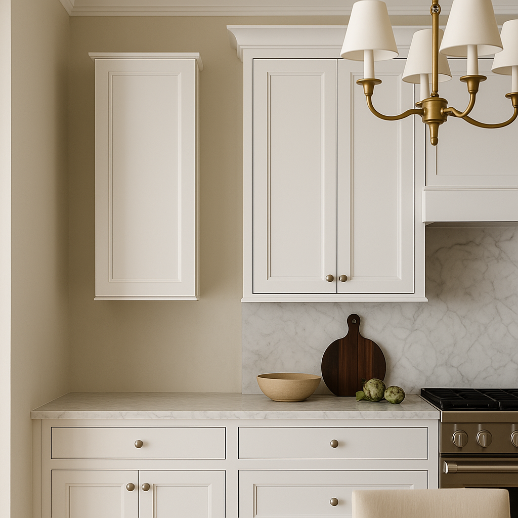 PELHAM & WHITE Keyport Shaker Wall Kitchen Cabinet, 18 in. W x 12 in. D x 42 in. H, White