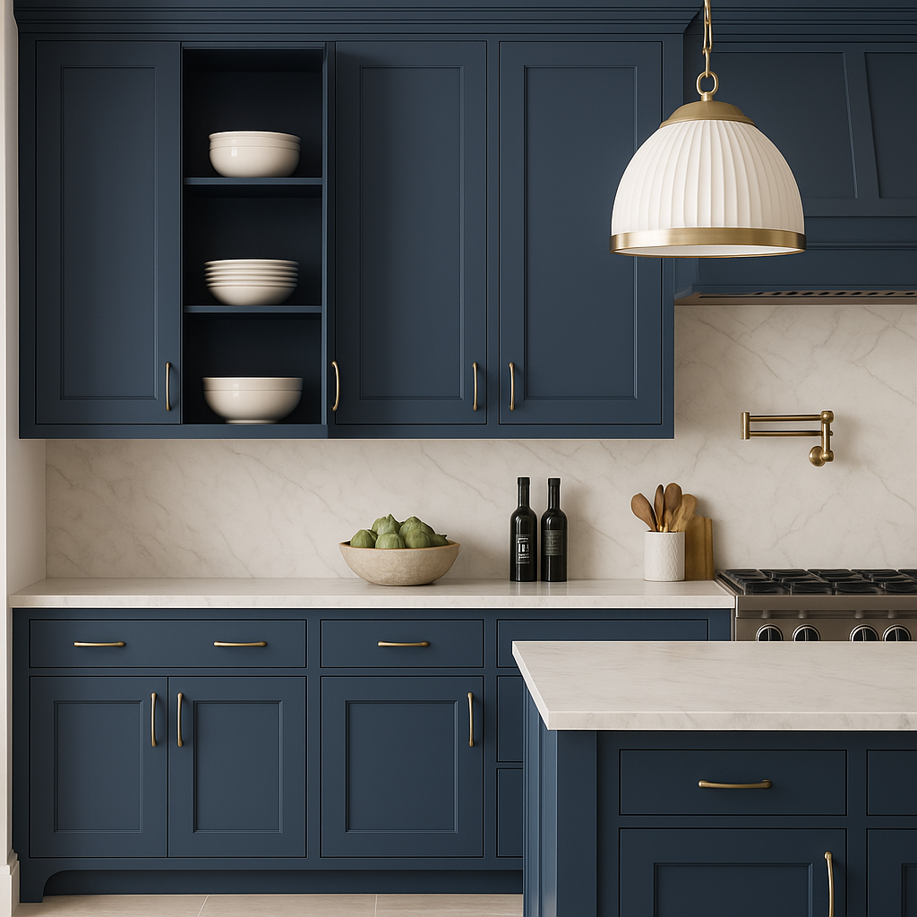 MILL'S PRIDE Valencia Blue Wall Kitchen Cabinet - 24" W x 12" D x 36" H