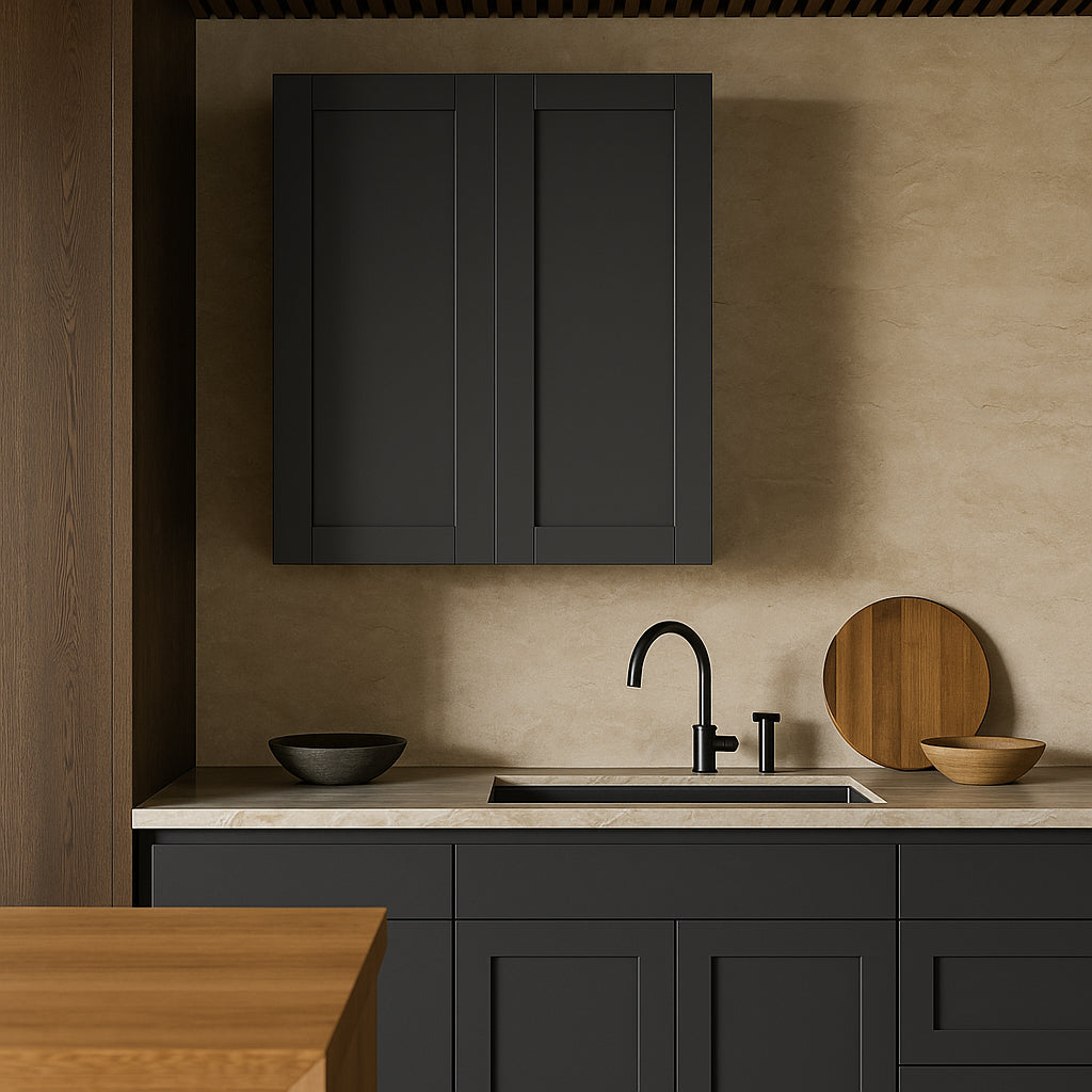 MILL'S PRIDE Richmond Venetian Onyx Plywood Shaker Wall Kitchen Cabinet, 24x12x36