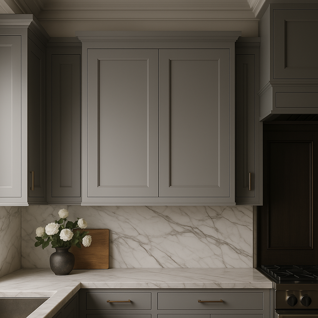 MILL'S PRIDE Richmond Vesuvius Gray Plywood Shaker Wall Kitchen Cabinet - 24" W x 12" D x 36" H