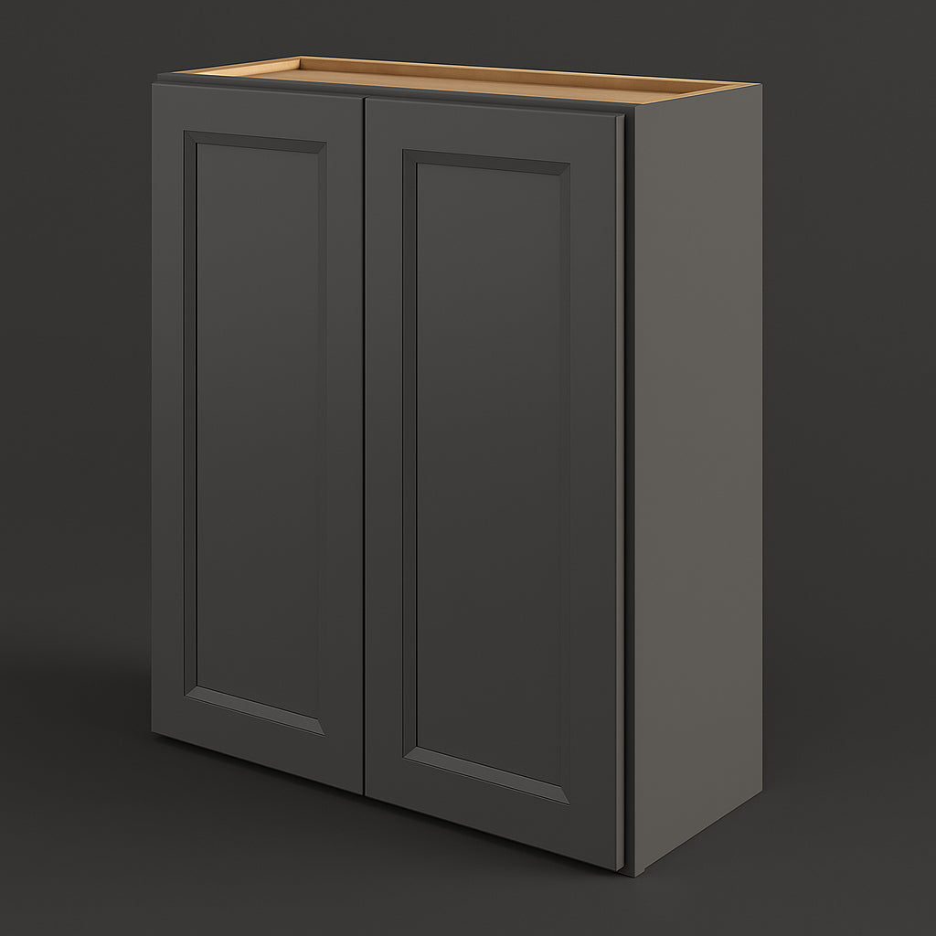 PELHAM & WHITE Keyport Shaker Wall Kitchen Cabinet, Charcoal, 27x12x30 in.