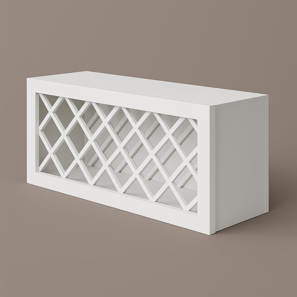 Plywell Shaker Wall Wine Rack, Ready to Assemble, White, 36x15x12 in.