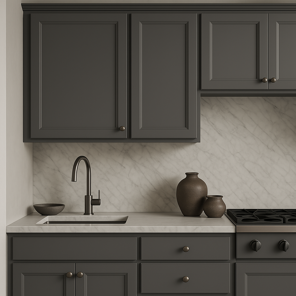 PELHAM & WHITE Keyport Shaker Wall Kitchen Cabinet, Charcoal, 24x12x30 in.