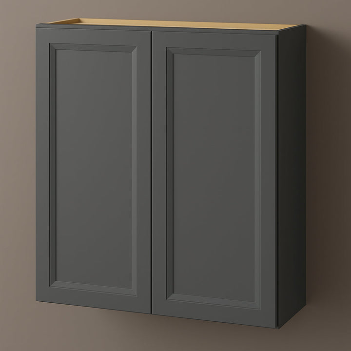 PELHAM & WHITE Keyport Shaker Wall Kitchen Cabinet, Charcoal, 30x12x30 in.
