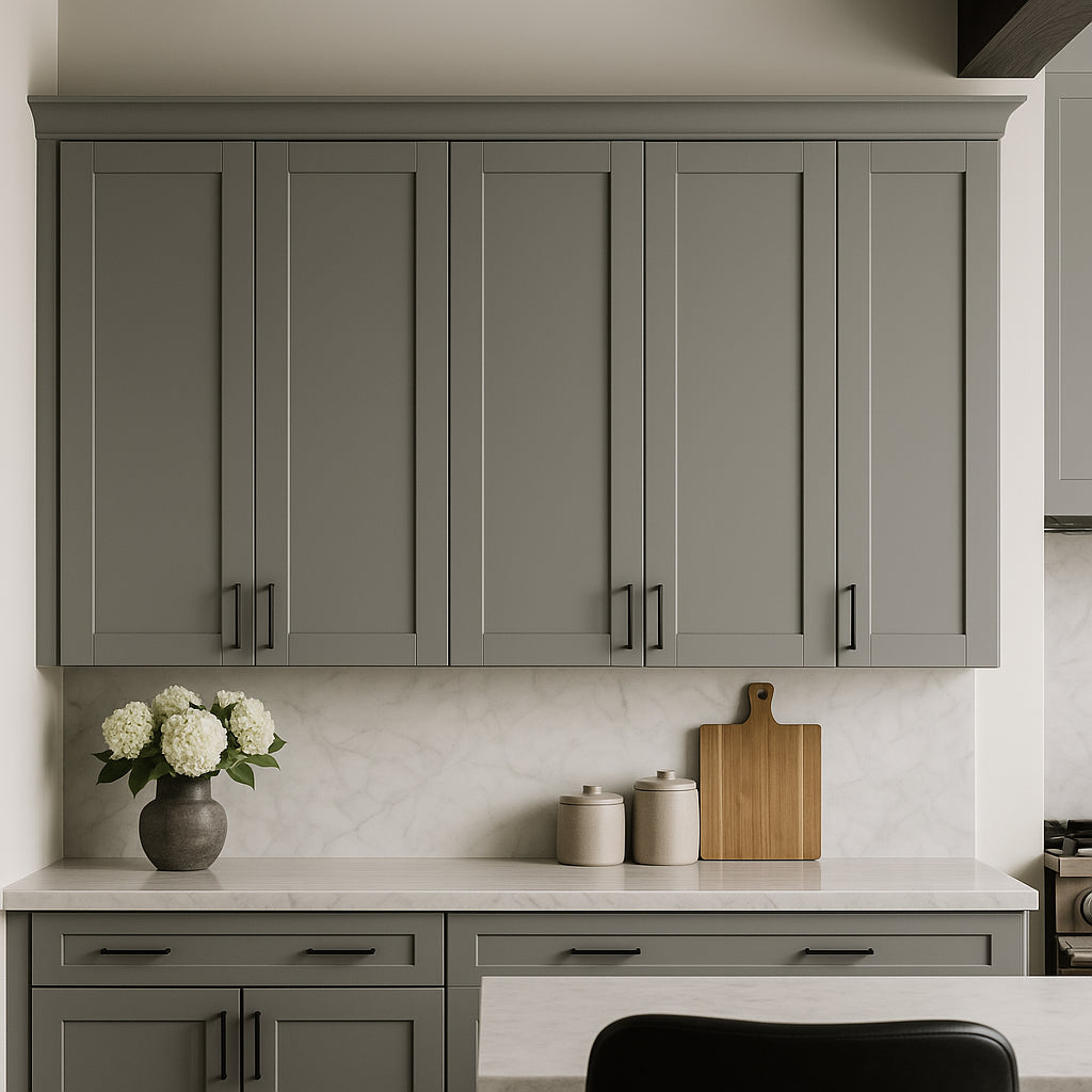 MILL'S PRIDE Richmond Vesuvius Gray Plywood Shaker Wall Kitchen Cabinet - 24" W x 12" D x 42" H