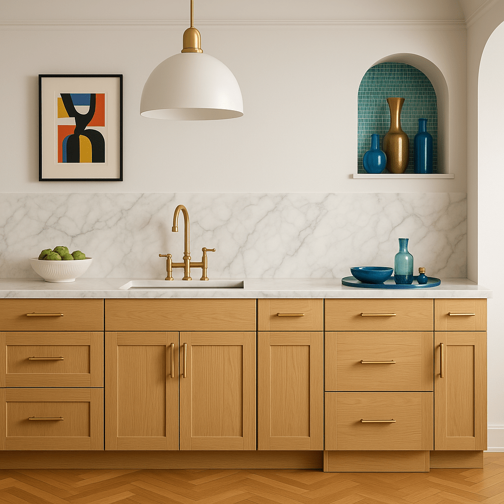 Hampton Bay Avondale Shaker Base Kitchen Cabinet in White Oak