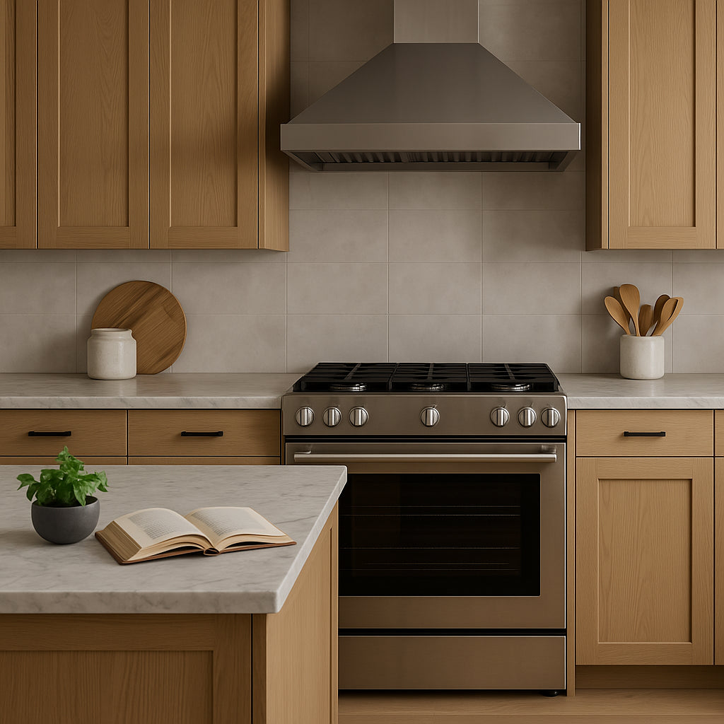 Hampton Bay Avondale Shaker Base Kitchen Cabinet in White Oak