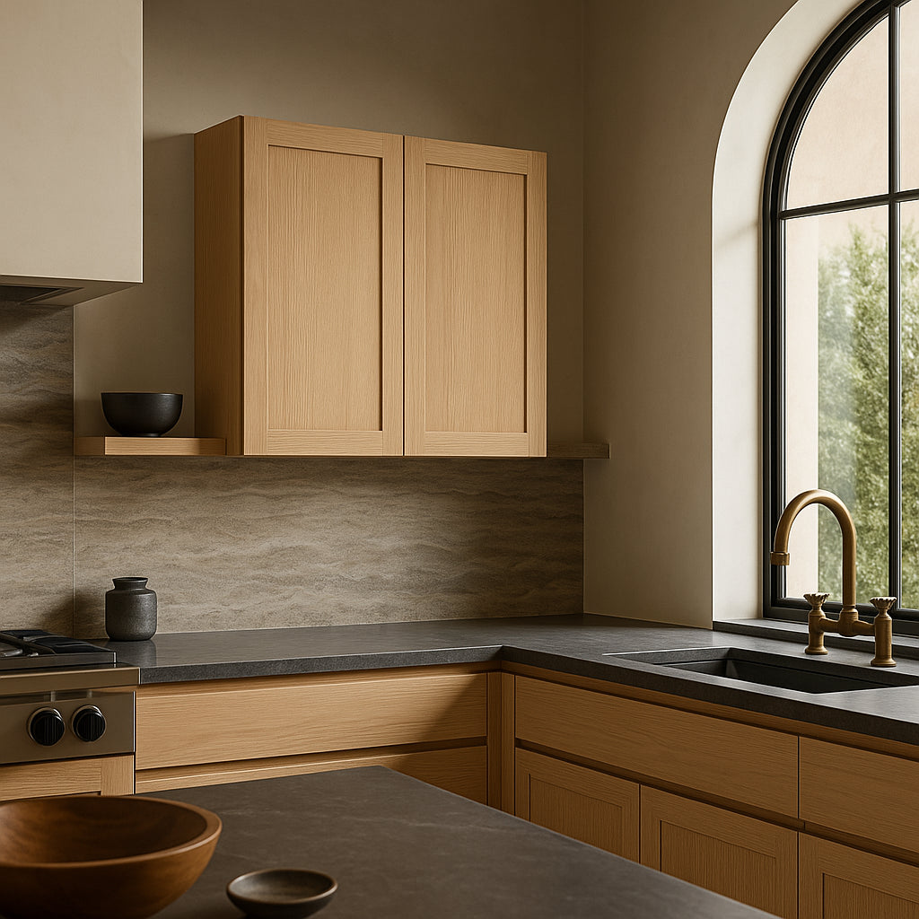 Hampton Bay Avondale Shaker Wall Kitchen Cabinet, 36x12x30, White Oak