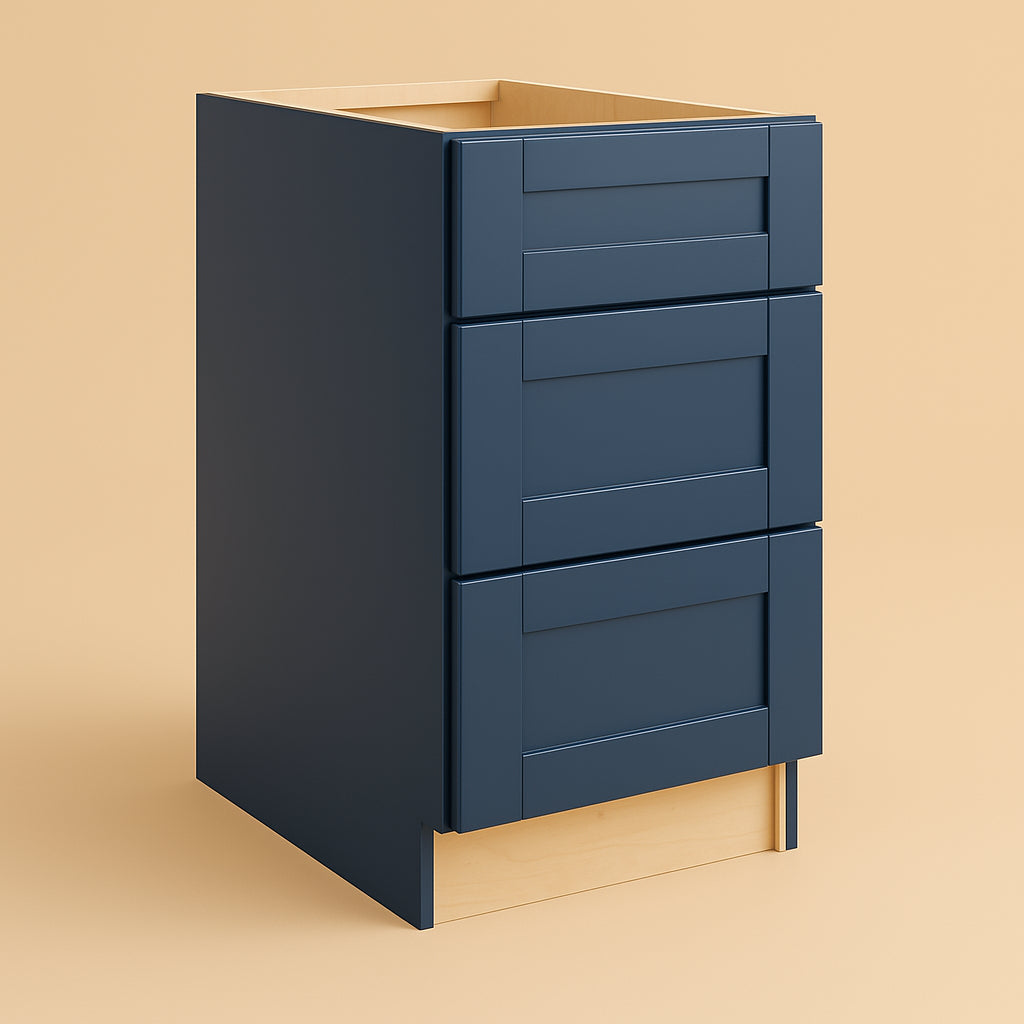 MILL'S PRIDE Valencia Blue Shaker Drawer Base Cabinet - Ready to Assemble