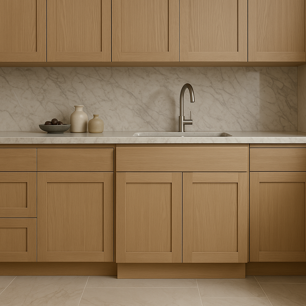Hampton Bay Avondale 30" Shaker Sink Base Cabinet in White Oak