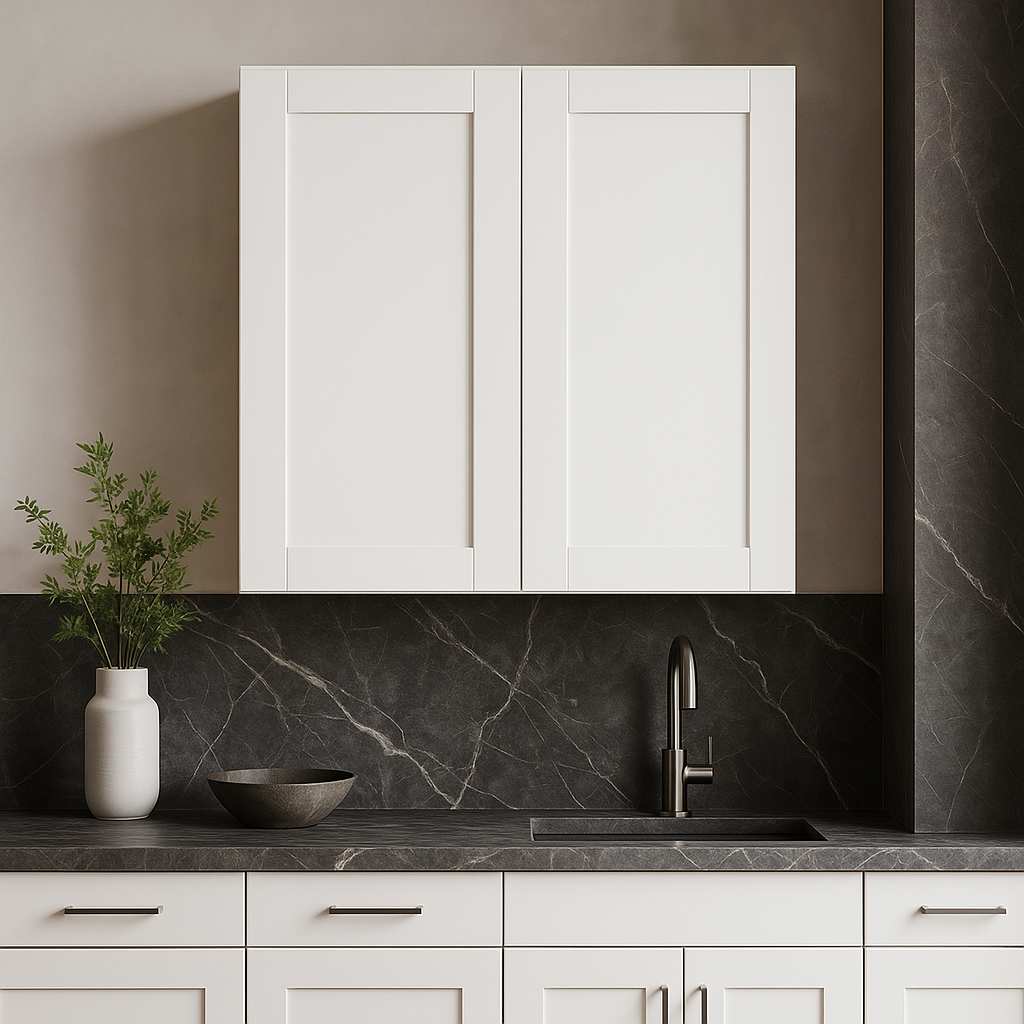MILL'S PRIDE Richmond Verona White Shaker Wall Kitchen Cabinet - 30 in W x 12 in D x 30 in H