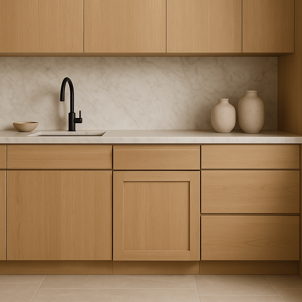 Hampton Bay Avondale Shaker Base Kitchen Cabinet in White Oak