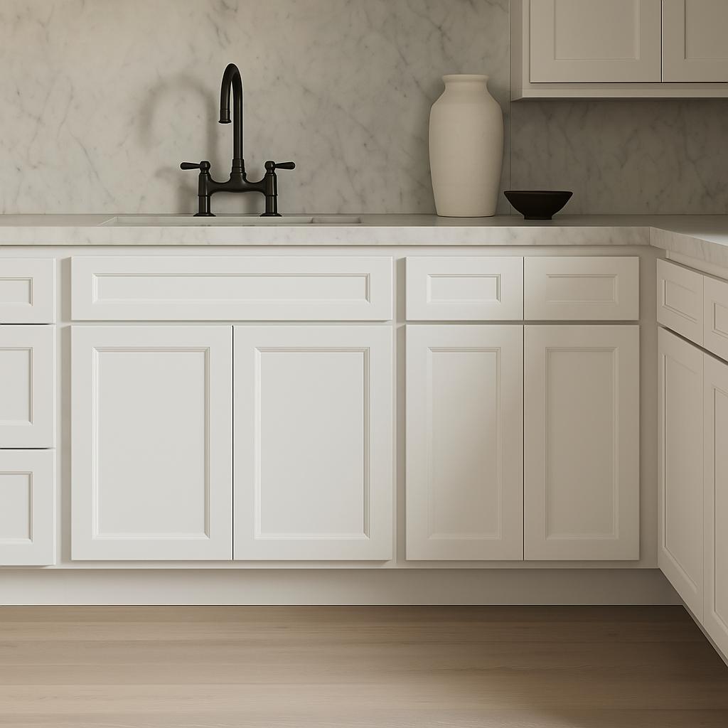 PELHAM & WHITE Keyport Shaker 30 in. Sink Base Cabinet in White