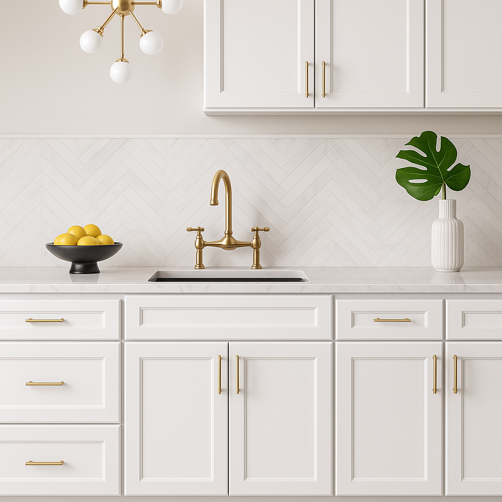 PELHAM & WHITE Keyport Shaker 30 in. Sink Base Cabinet in White