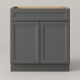 PELHAM & WHITE Keyport Shaker Charcoal Sink Base Cabinet - 30 in. W x 24 in. D x 34.5 in. H