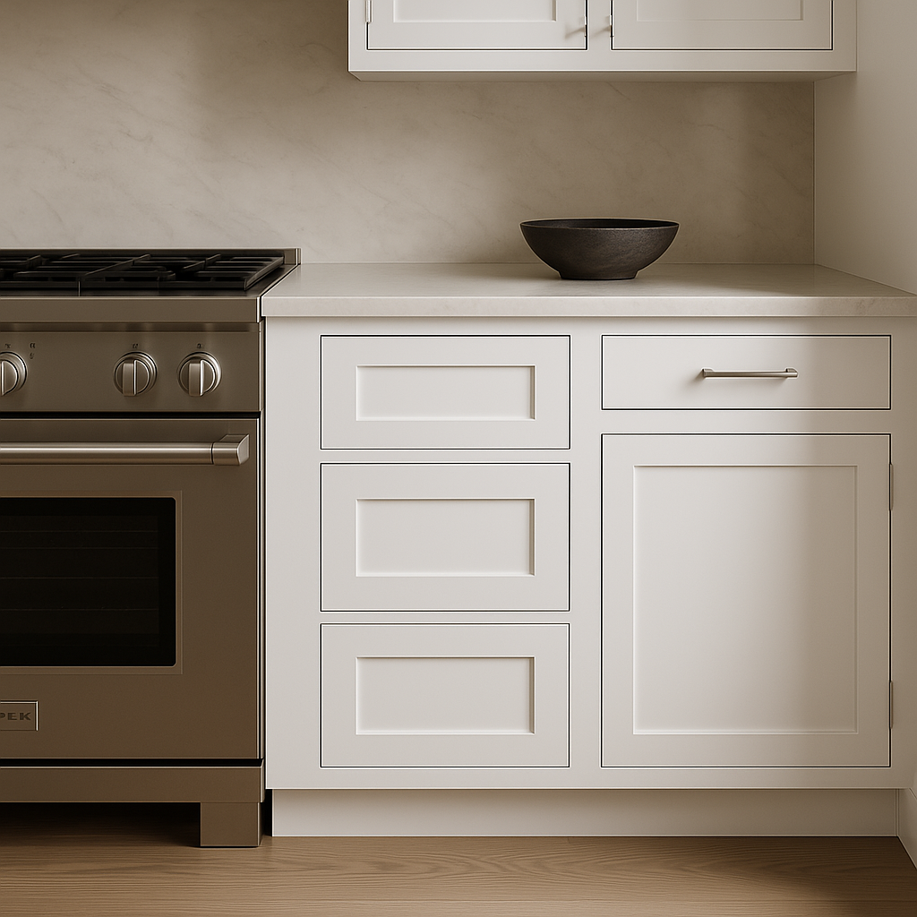 Design House Brookings Solid Wood Shaker Kitchen Cabinet - White