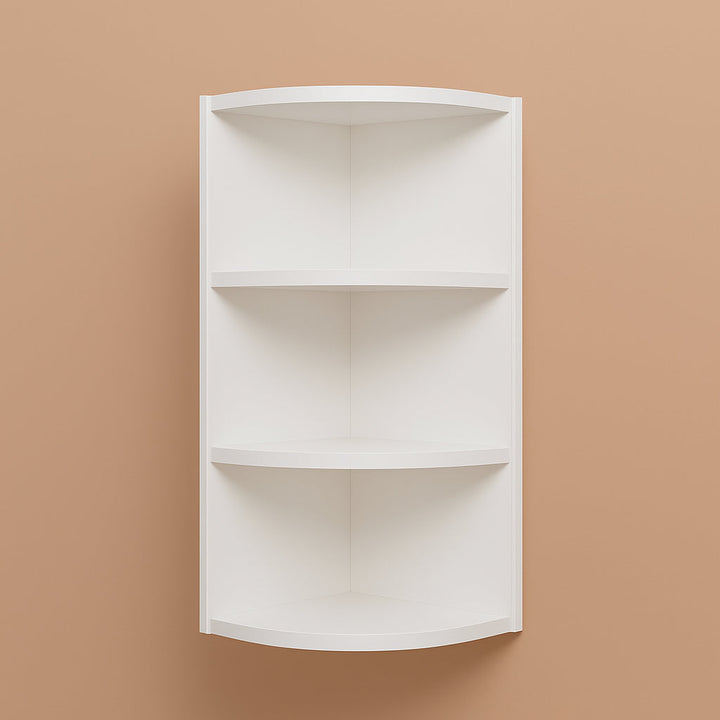 Bremen Cabinetry Shaker Wall End Open Shelf Cabinet, White, Ready to Assemble