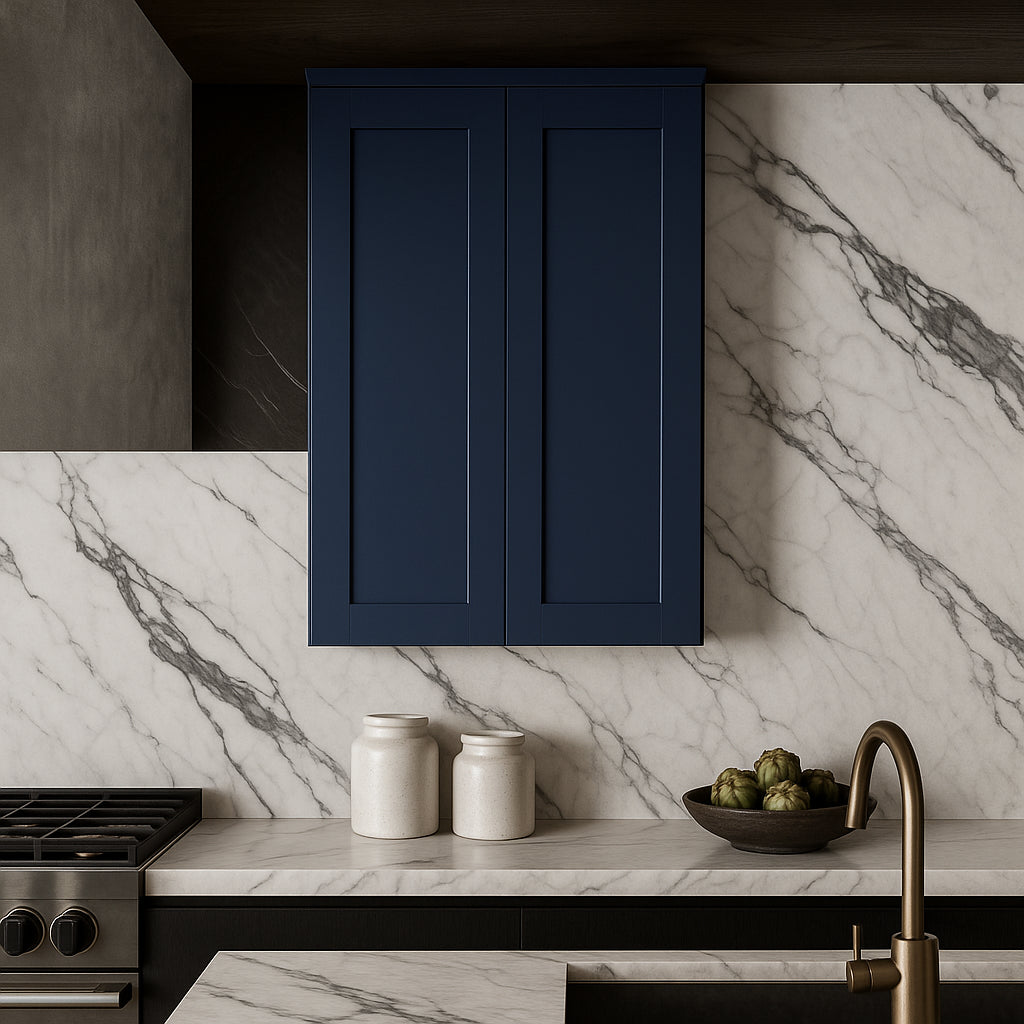 MILL'S PRIDE Valencia Blue Wall Kitchen Cabinet - Ready to Assemble