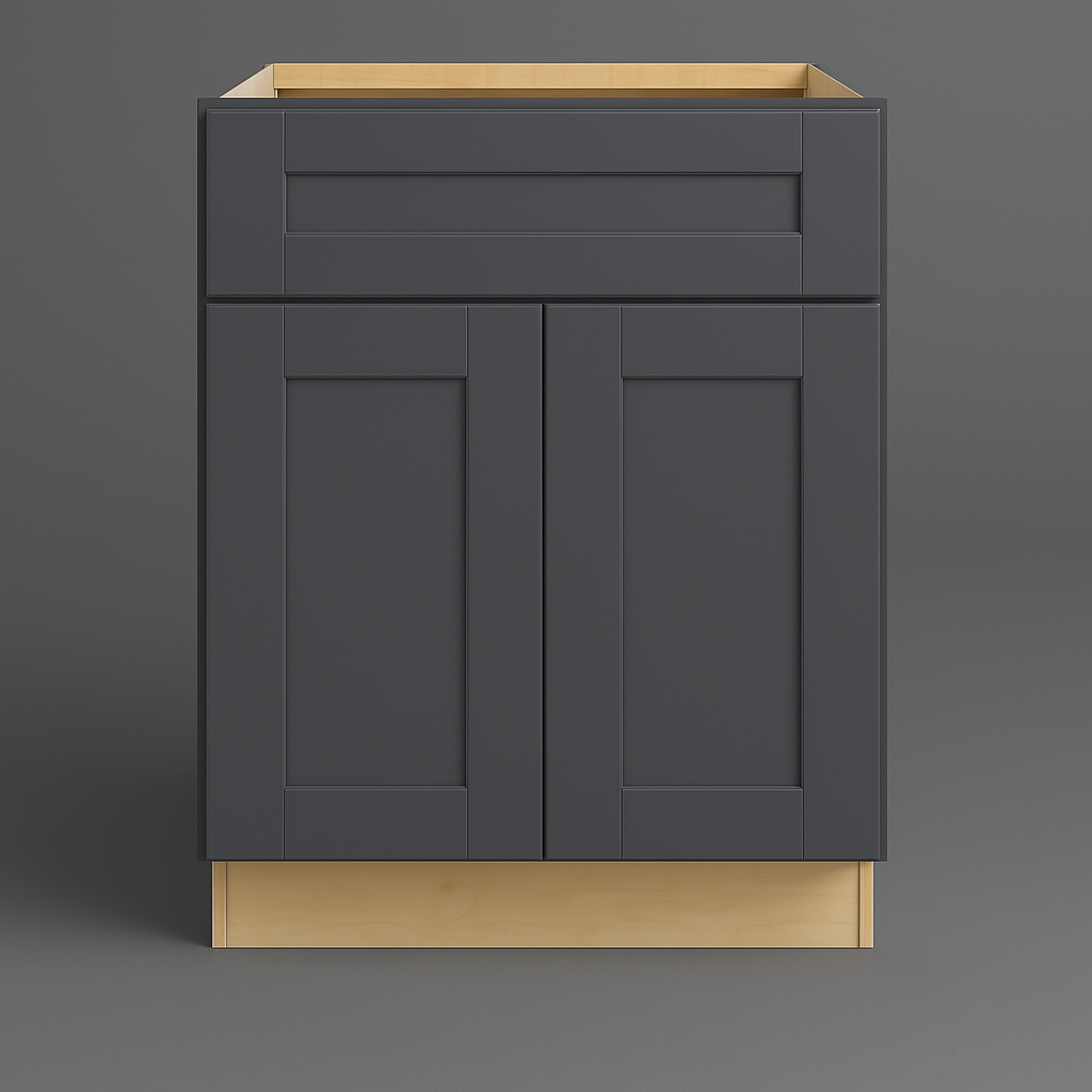 MILL'S PRIDE Richmond Venetian Onyx Shaker Base Kitchen Cabinet, Soft Close, 24x24x34.5 in