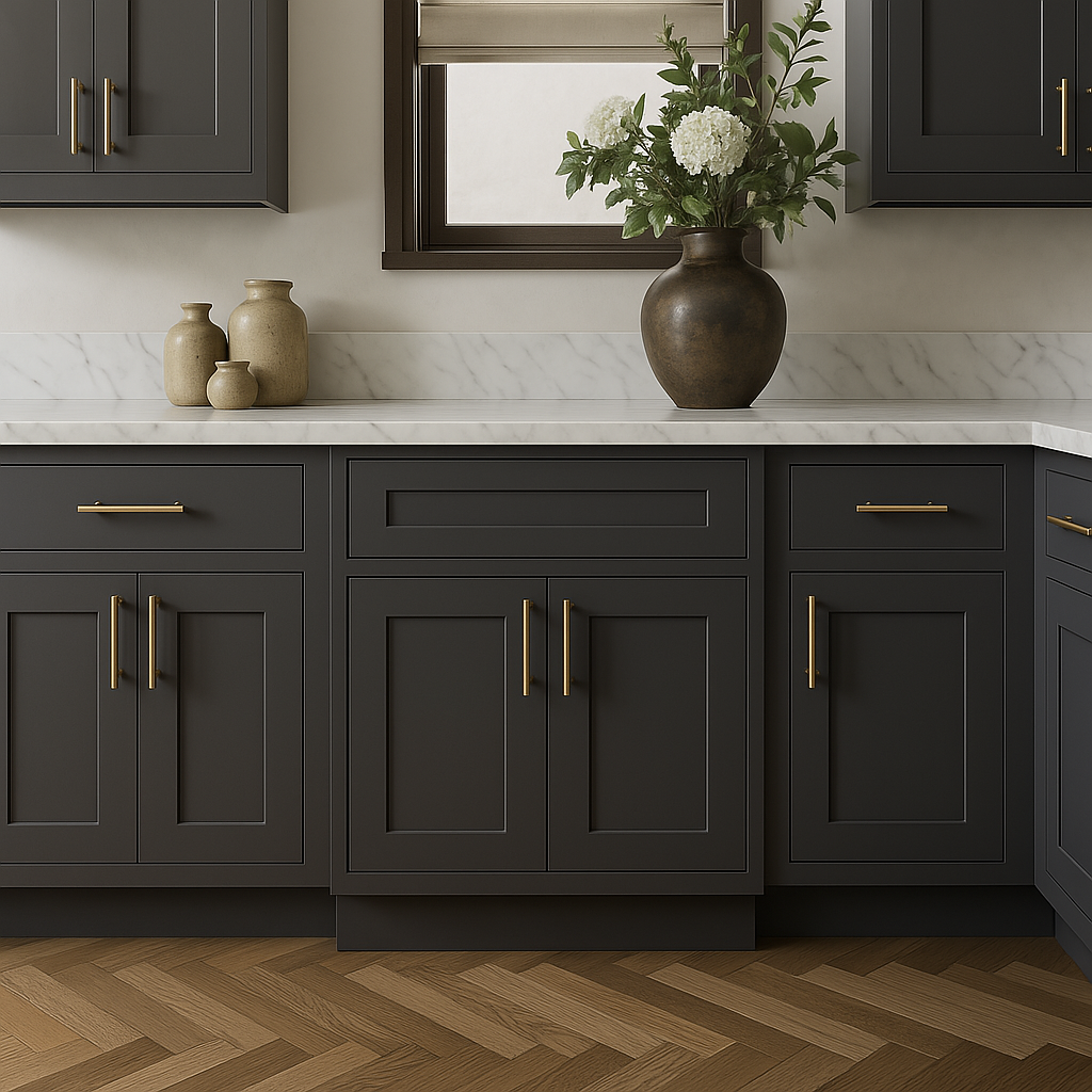 MILL'S PRIDE Richmond Venetian Onyx Shaker Base Kitchen Cabinet, Soft Close, 24x24x34.5 in