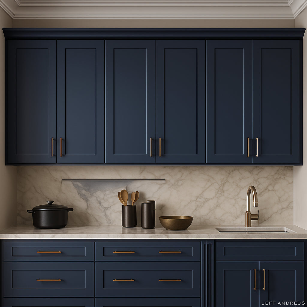 MILL'S PRIDE Valencia Blue Shaker Wall Kitchen Cabinet - 36" W x 12" D x 30" H