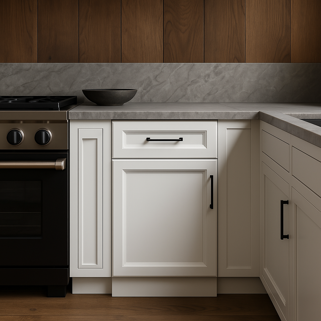 PELHAM & WHITE Keyport Shaker White Plywood Kitchen Cabinet - Tool-Free Assembly