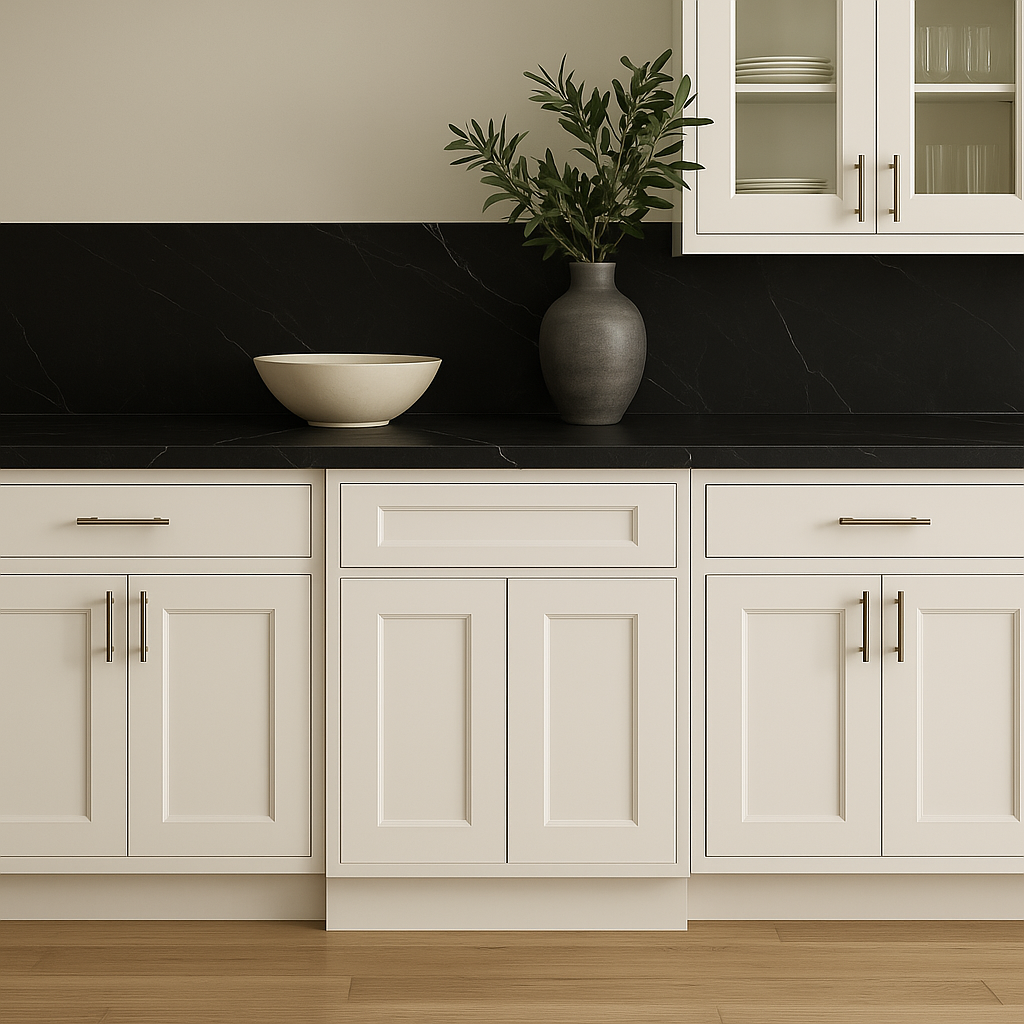 CASAINC 24" White Shaker Kitchen Base Cabinet with Drawer