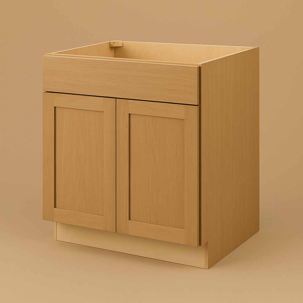 Hampton Bay Avondale 33" Shaker Sink Base Cabinet in White Oak
