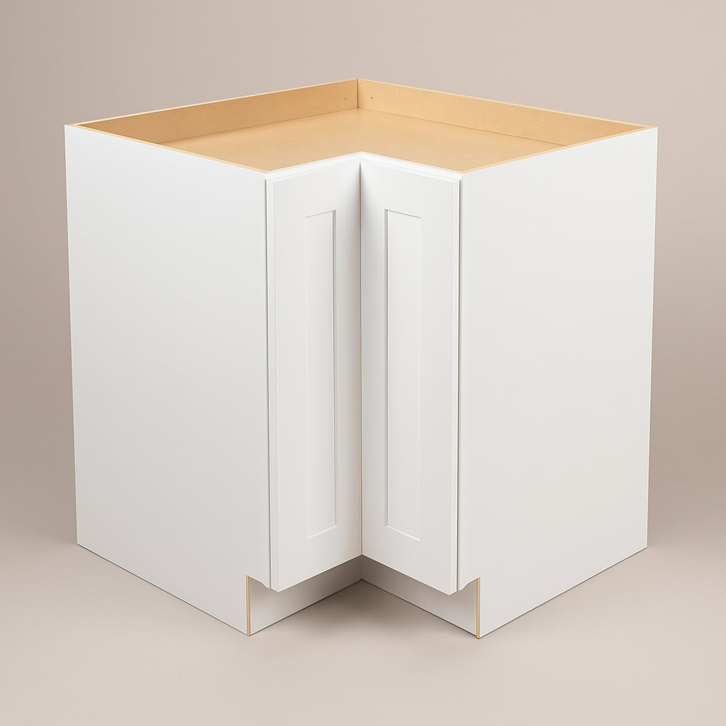 Design House Brookings Lazy Susan Corner Base Kitchen Cabinet in White